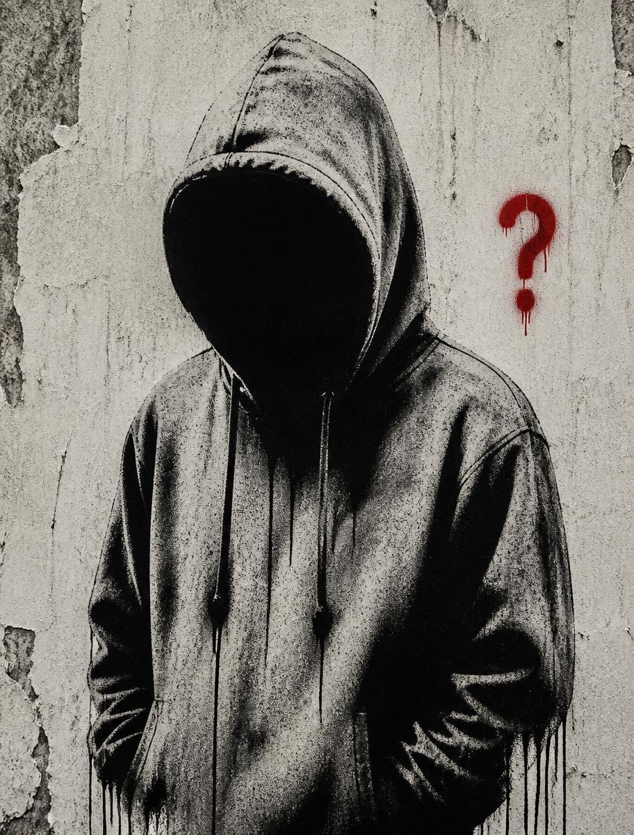 Portrait of Banksy, anonymous contemporary artist