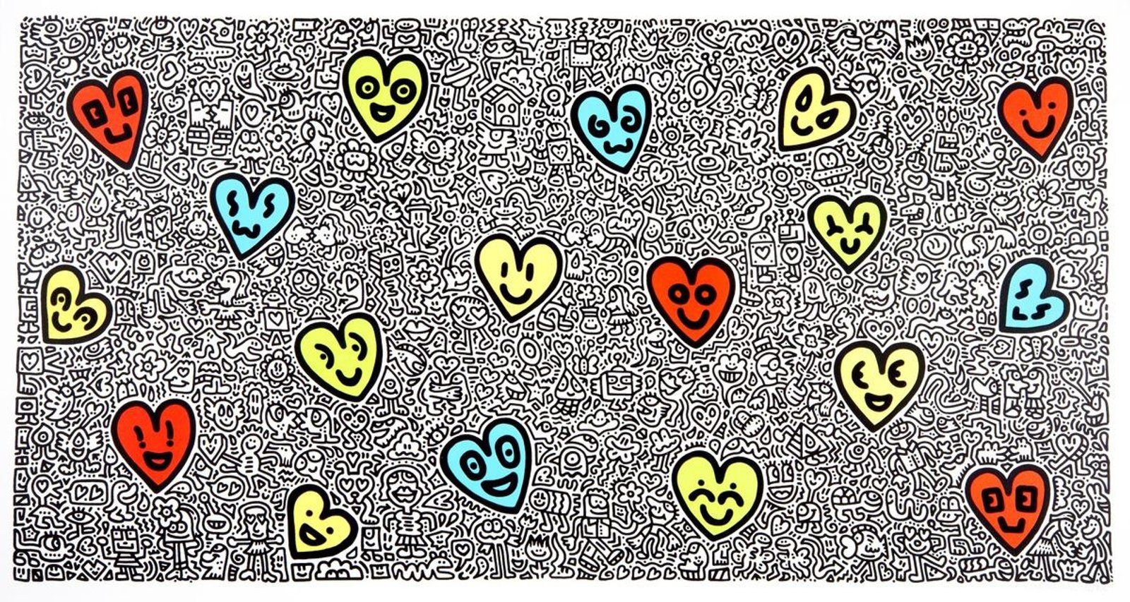 Heartland — original signed screenprint artwork by Mr Doodle, 45 x 87cm, 2020, Doodleland, available at Causon Daniels