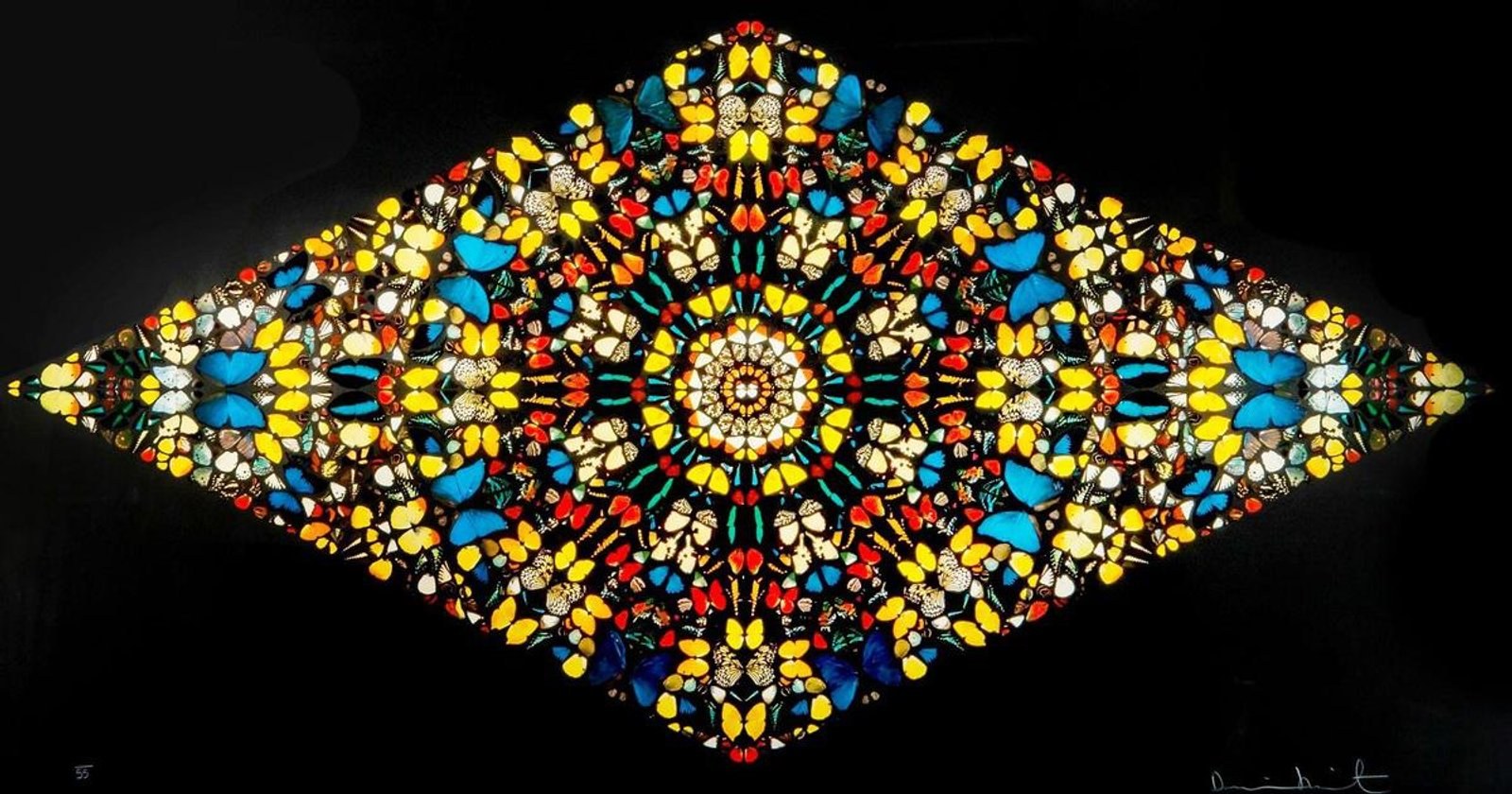 Faithless — original signed screenprint artwork by Damien Hirst, 79 x 150cm, 2006, Kaleidoscope, available at Causon Daniels