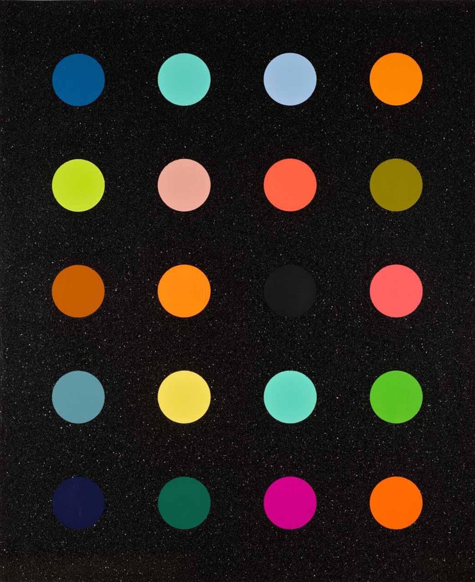 Methylamine — original signed screenprint artwork by Damien Hirst, 84 x 69cm, 2014, Spots, available at Causon Daniels
