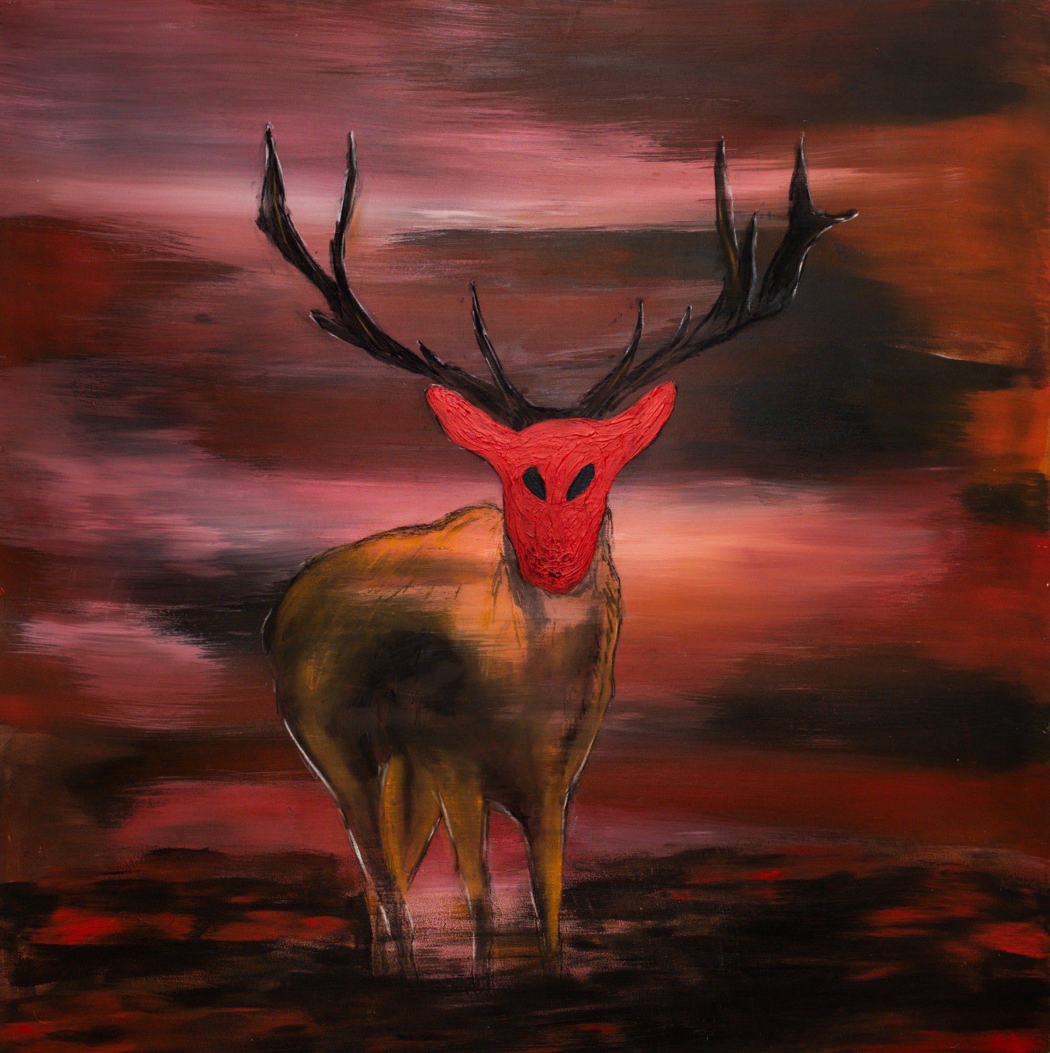 Isolation Island 20 — original stencil on canvas artwork by Aidan Phelan, 120 × 120 cm, 2025, Isolation Island, available at Causon Daniels