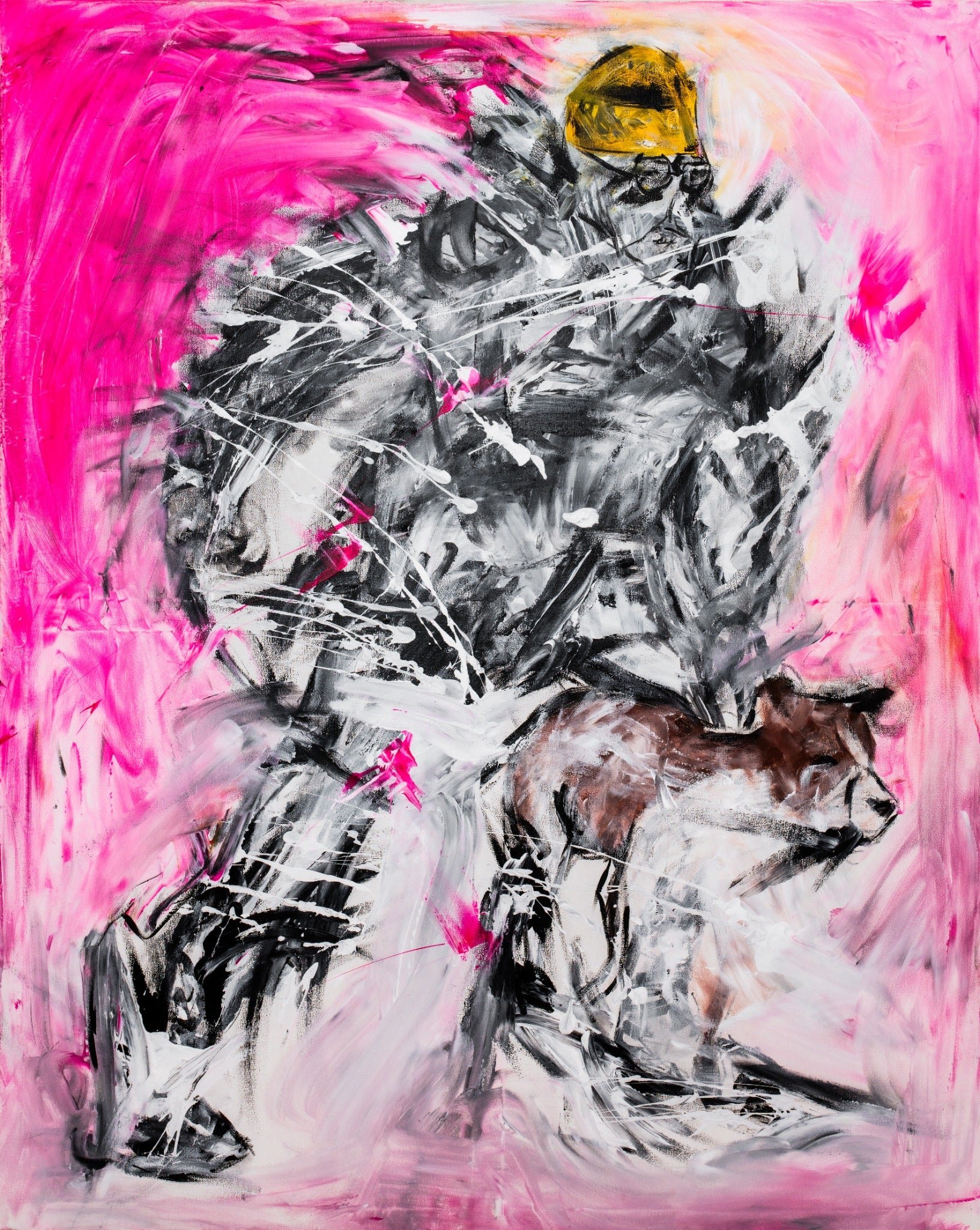 Isolation Island 43 — original stencil on canvas artwork by Aidan Phelan, 120 × 120 cm, 2025, Isolation Island, available at Causon Daniels
