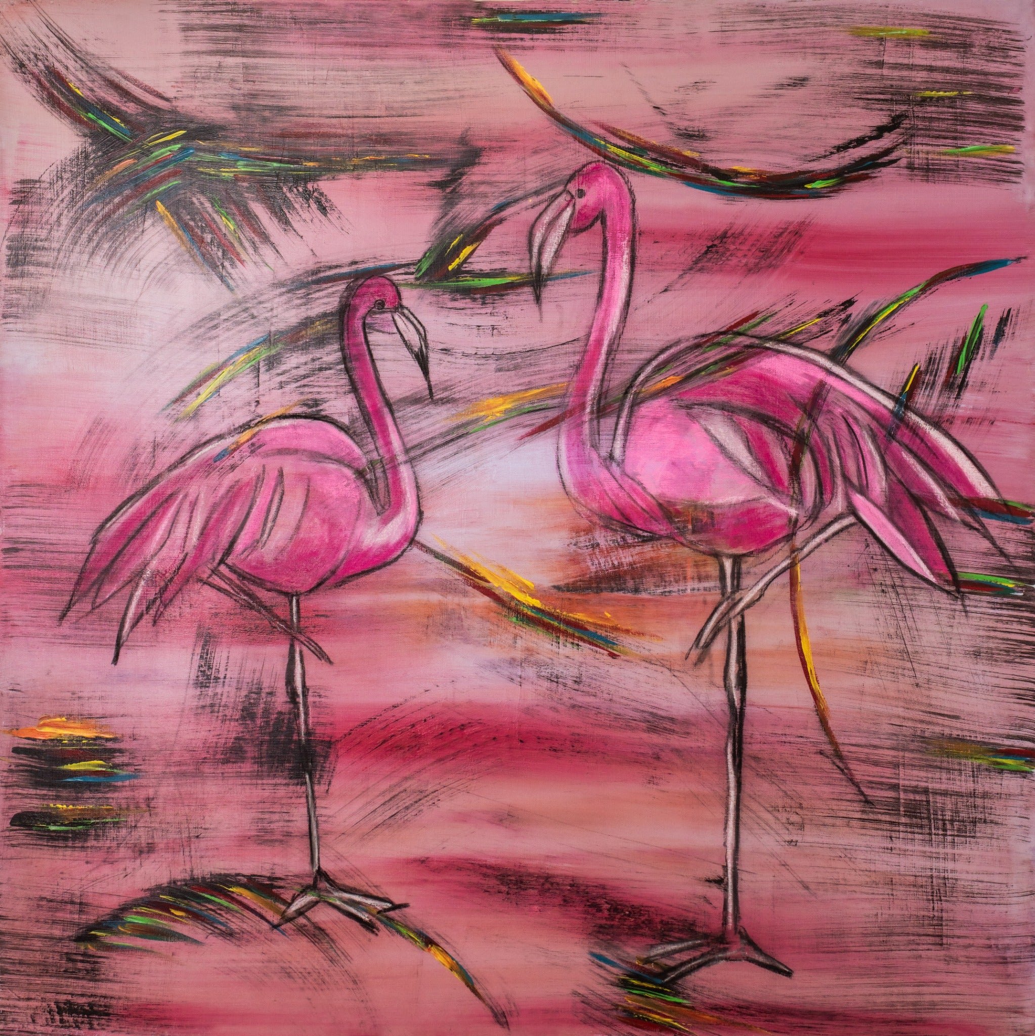 Isolation Island 6 — original stencil on canvas artwork by Aidan Phelan, 120 × 120 cm, 2025, Isolation Island, available at Causon Daniels