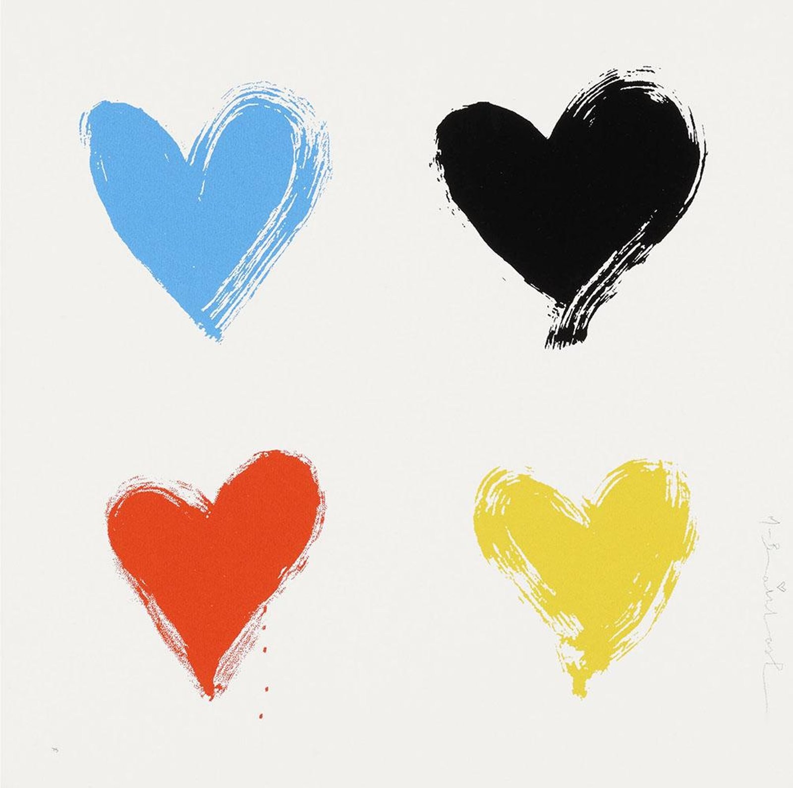 All You Need is He (Art) (four) — original signed screenprint artwork by Mr Brainwash, 46 x 46cm, 2021, All You Need Is Heart, available at Causon Daniels