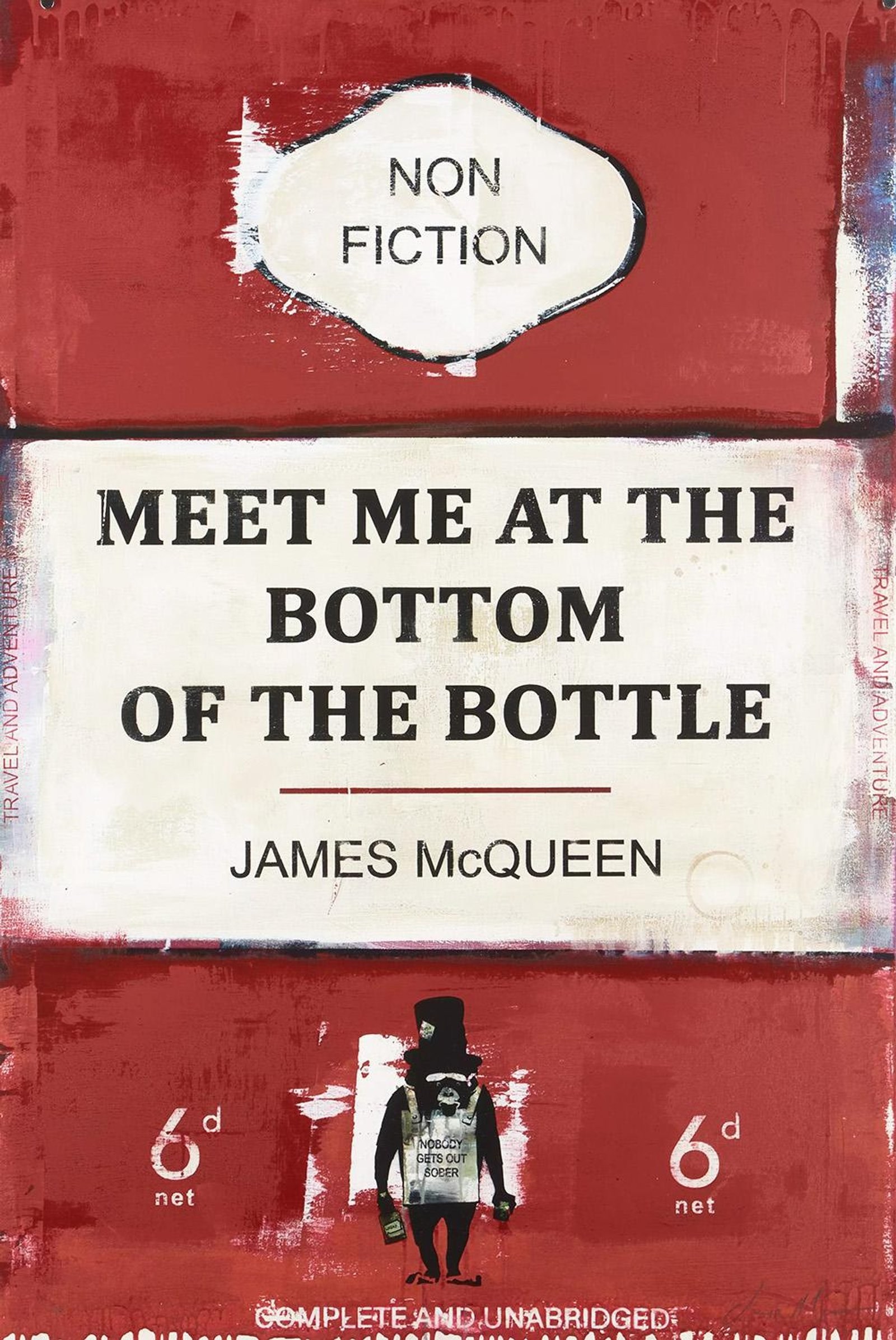 Meet Me At The Bottom Of The Bottle — original signed screenprint artwork by James McQueen, 102 x 68cm, 2022, available at Causon Daniels