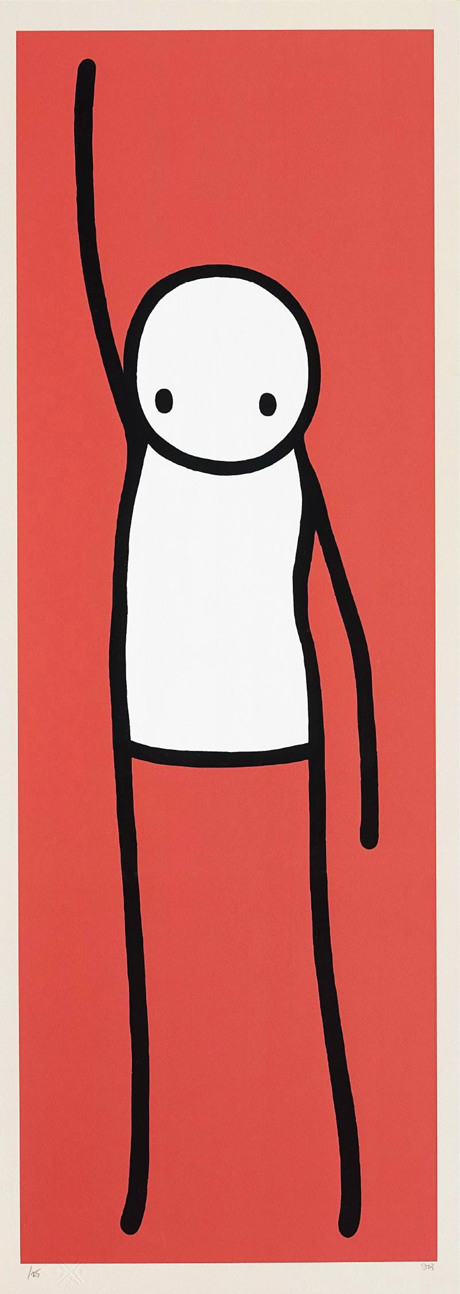 Liberty (red) — original signed screenprint artwork by Stik, 112 x 41cm, 2013, Liberty, available at Causon Daniels