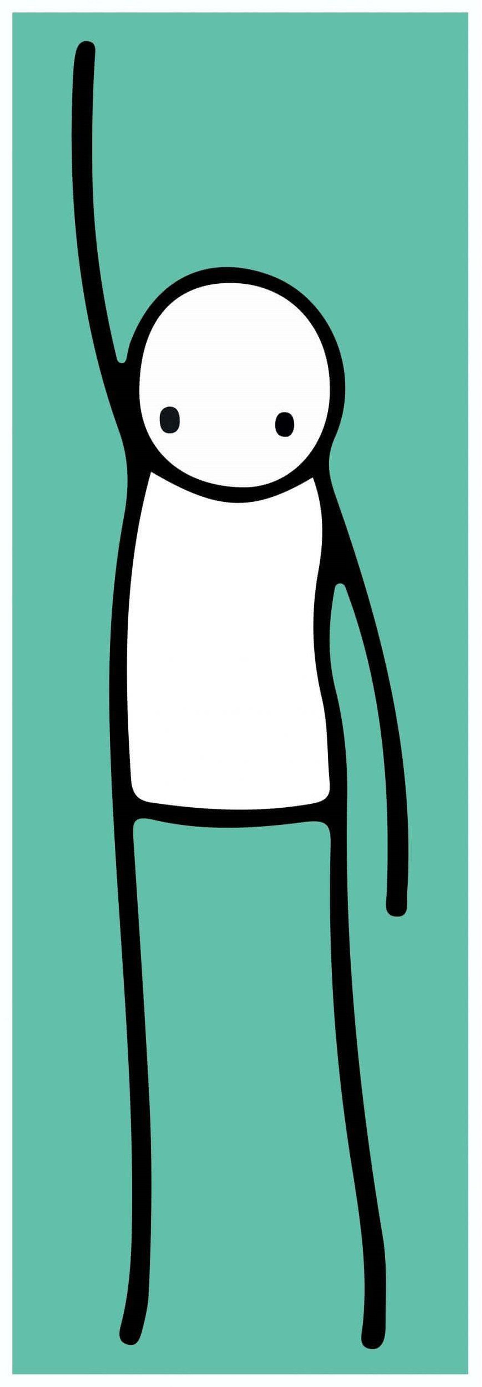 Liberty (teal) — original signed screenprint artwork by Stik, 112 x 41cm, 2013, Liberty, available at Causon Daniels