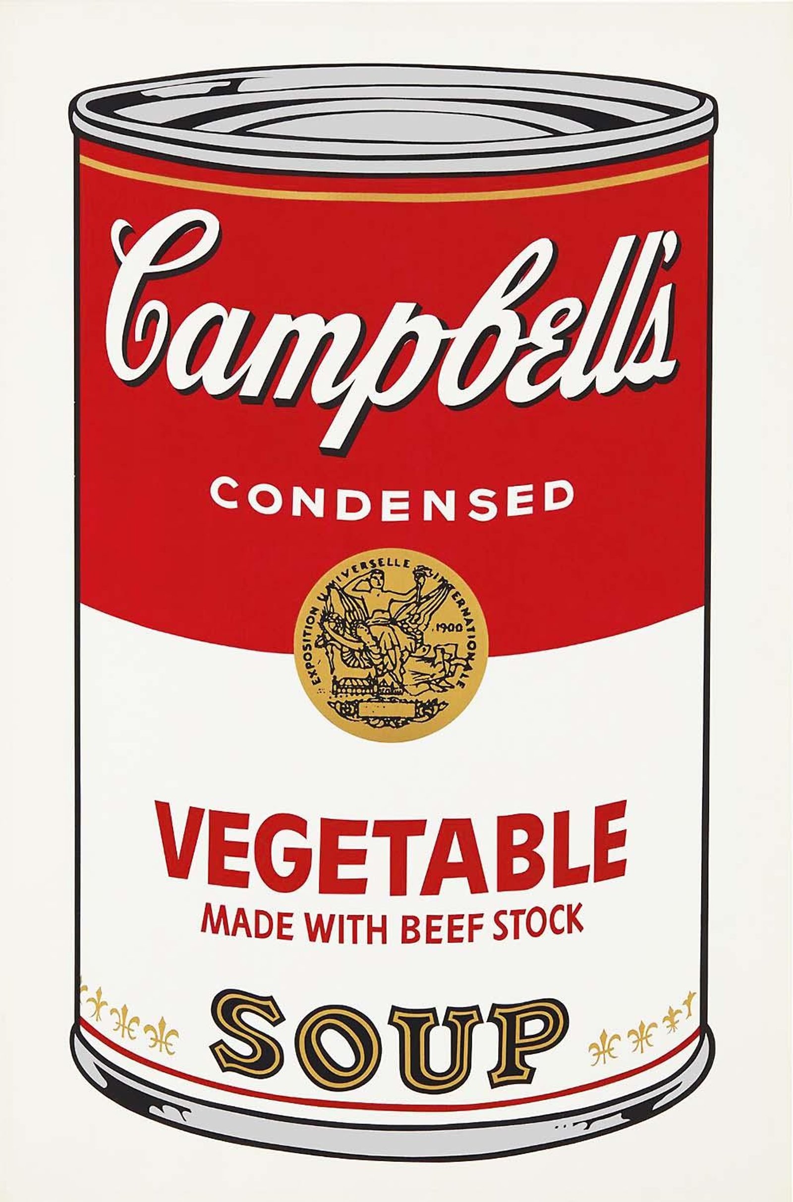 Campbell's Soup I, Vegetable Made With Beef Stock (F. & S. II.48) — original signed screenprint artwork by Andy Warhol, 89 x 59cm, 1968, Campbell's Soup, available at Causon Daniels