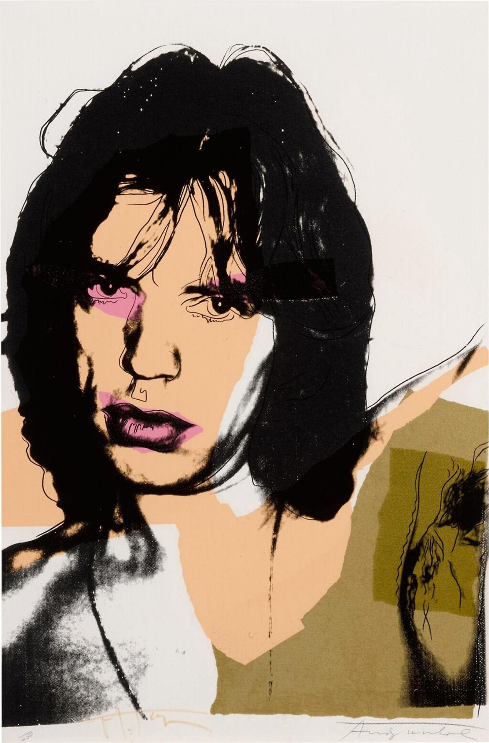 Mick Jagger (F. & S. II.141) — original signed screenprint artwork by Andy Warhol, 109 x 74cm, 1975, Mick Jagger, available at Causon Daniels