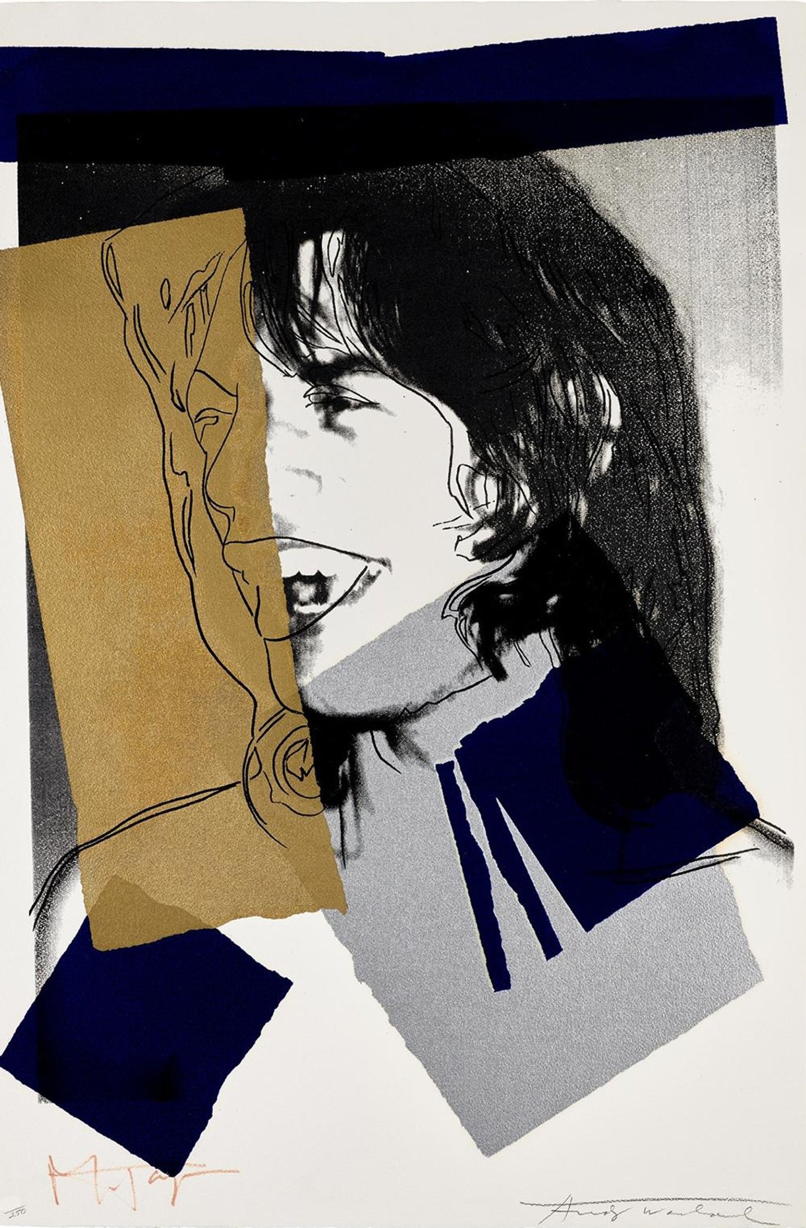 Mick Jagger (F. & S. II.142) — original signed screenprint artwork by Andy Warhol, 111 x 74cm, 1975, Mick Jagger, available at Causon Daniels