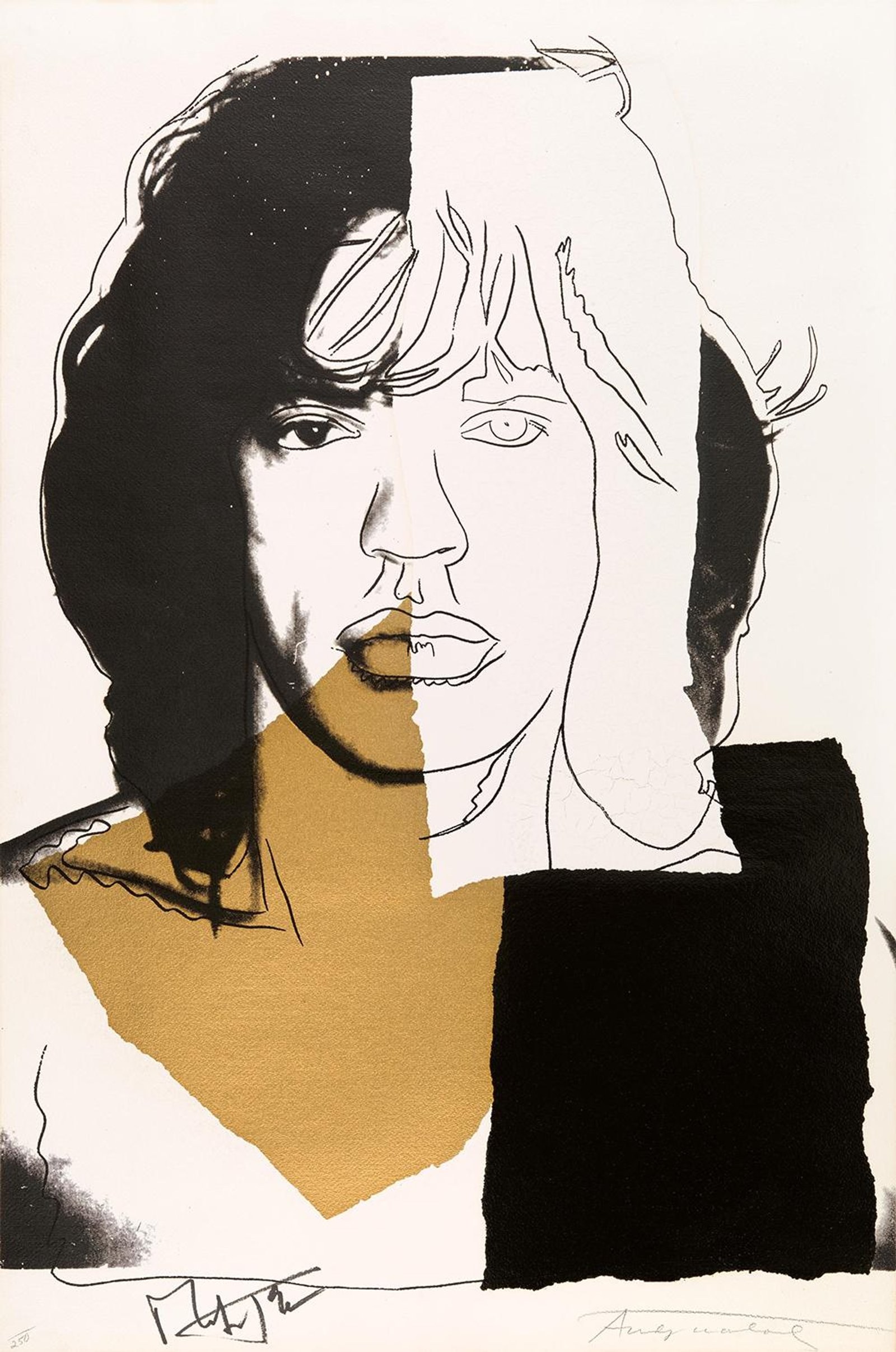 Mick Jagger (F. & S. II.146) — original signed screenprint artwork by Andy Warhol, 110 x 73cm, 1975, Mick Jagger, available at Causon Daniels