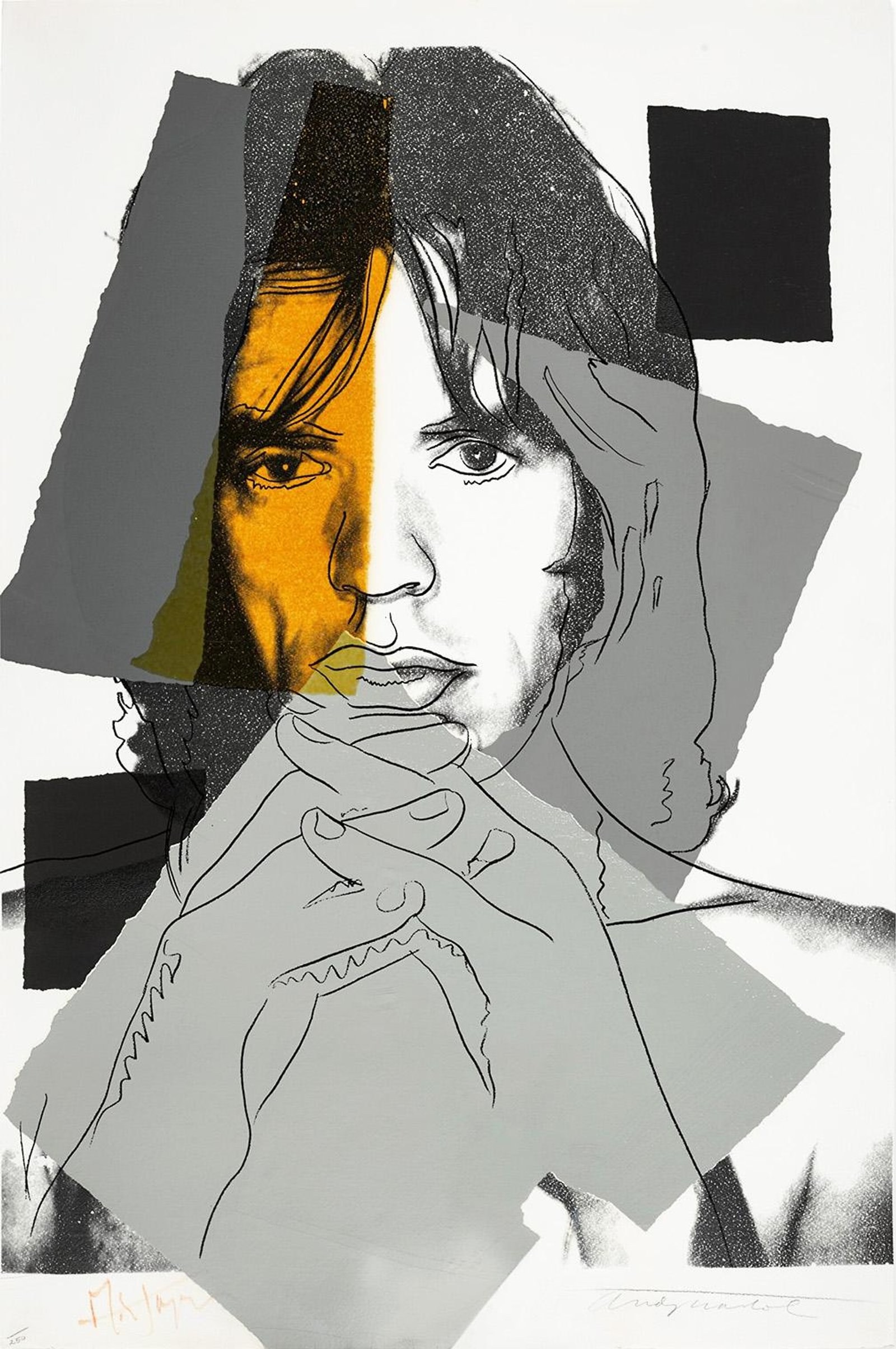 Mick Jagger (F. & S. II.147) — original signed screenprint artwork by Andy Warhol, 110 x 73cm, 1975, Mick Jagger, available at Causon Daniels
