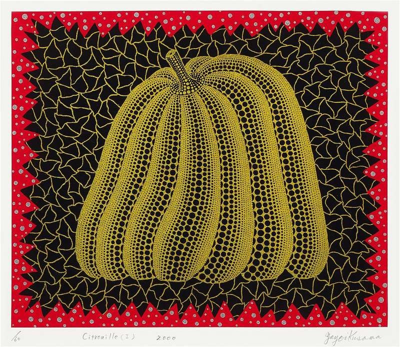 Citrouille (I) — original signed screenprint in colours on wove paper artwork by Yayoi Kusama, Dimensions on request, 2000, Pumpkin, available at Causon Daniels