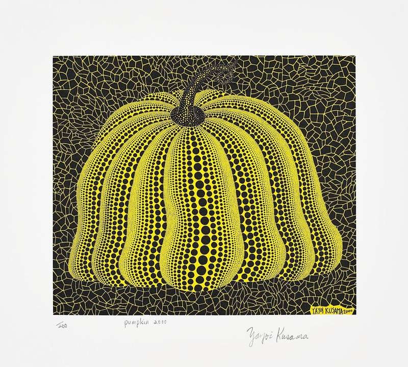 Pumpkin (Yellow) — original signed screenprint in colours on wove paper artwork by Yayoi Kusama, Dimensions on request, 2000, Pumpkin, available at Causon Daniels